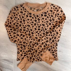 Pacsun Leopard Pajama / Lounge Top XS